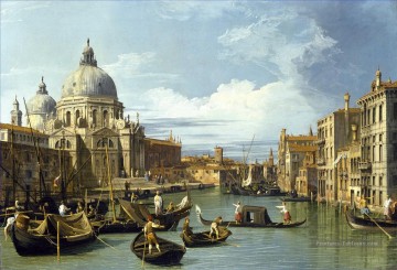 Le Grand Canal et l’église du Salut Canaletto Peinture à l'huile